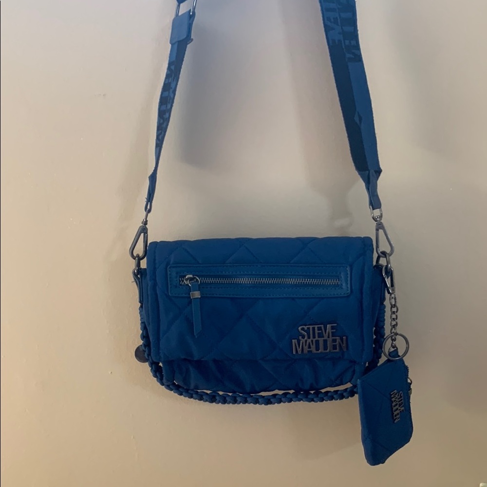 Steve Madden Blue Quilted Crossbody Bag